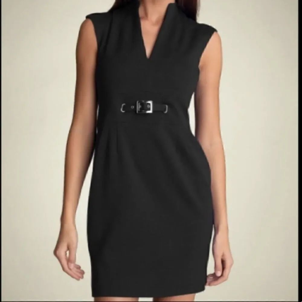 Black Ponte Knit Dress 